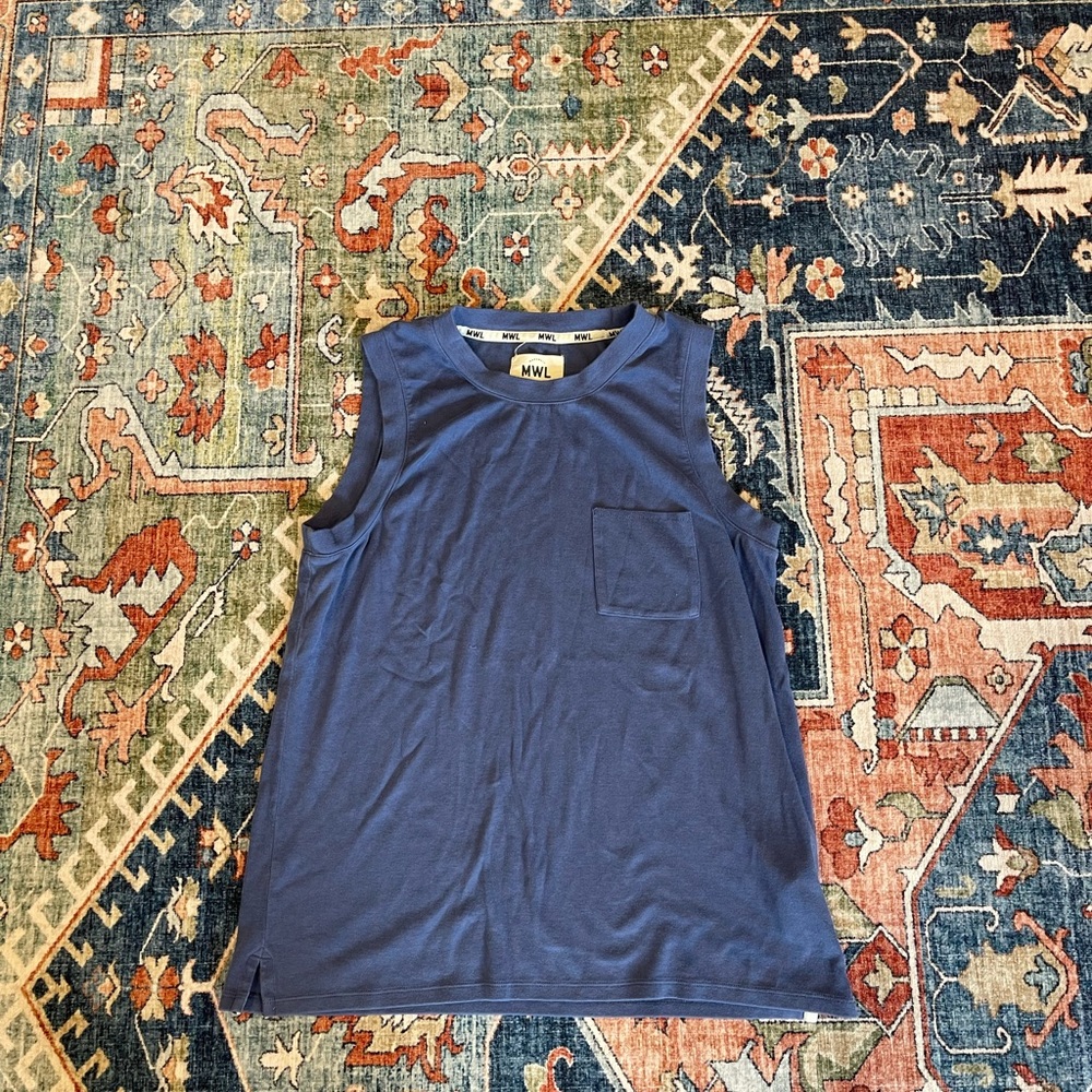Madewell Pajama Tank Top in Blue